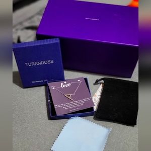 Brand New Sterling Silver Sideways Letter Necklace (Letter A)